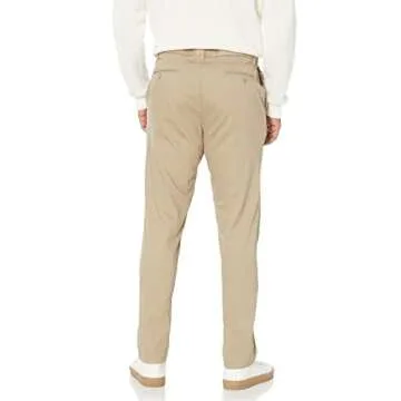 Amazon Essentials Men's Slim-Fit Wrinkle-Resistant Flat-Front Stretch Chino Pant, Tan, 32W x 32L