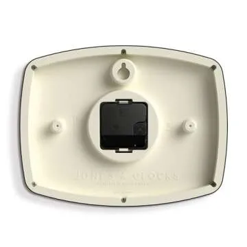 JONES CLOCKS® Movie Wall Clock | Retro Rectangular Clock | 10 inch | Orange | Cool Designer Look for Kitchen, Living Room or Office