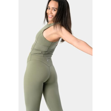 Kamo Fitness Ellyn High Neck Tank Top Soft Padded Sports Bra