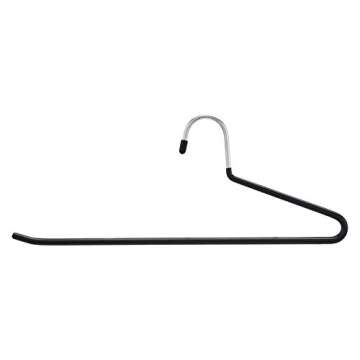 Amazon Basics Trouser/Slack Hangers Easy Slide Organizers, 30-Pack, Metal, Rubber, Black/Silver