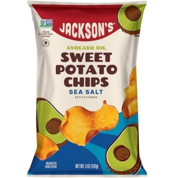 Jackson’s Sweet Potato Kettle Chips - Healthy Snack, Gluten-Free & Vegan