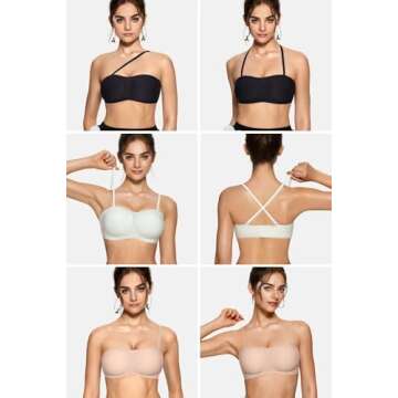 Vertvie Strapless Bra: Wireless & Comfortable Bandeau Bra