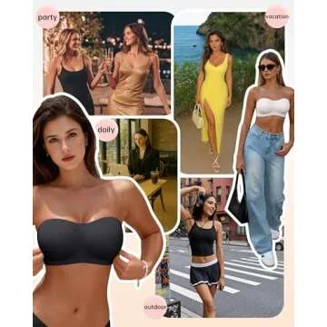 Vertvie Strapless Bra: Wireless & Comfortable Bandeau Bra