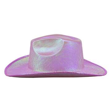 Arsimus Metallic Cowboy Hat (Light Pink)