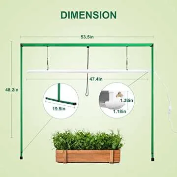 iPower 36W 4 Feet LED Grow Light Stand Rack for Seed Starting Plant Growing, the Only Isolated Driver Design for Safety Assurance