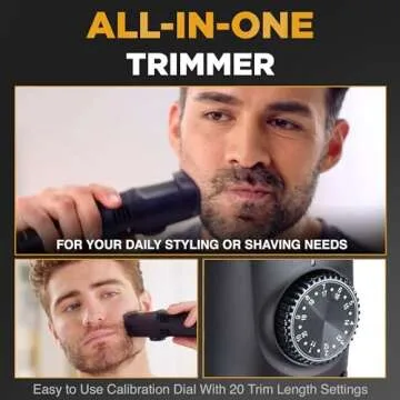 Vacutrim Cordless Electric Shaver with Vacuum & 20 Settings
