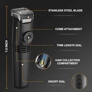 Vacutrim Cordless Electric Shaver with Vacuum & 20 Settings