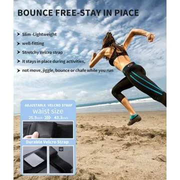 SENIKO Running Belt Hydration with Bottles,Fanny Pack Water Bottle Holder, Zipper Waist Pouch Fits Most phones,Zerobounce Design for Cycling Climbing Marathon (Watter Bottle Included)