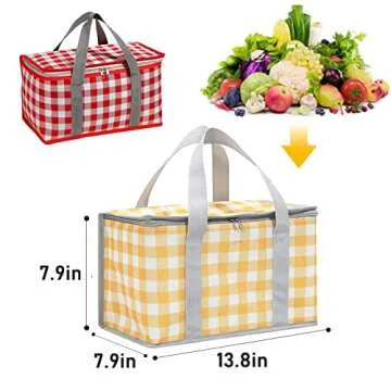 Insulated Picnic Bag Cooler - Portable & Collapsible Beach Bag