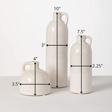 Sullivans Distressed Two-Toned Ceramic Jug Set of 3