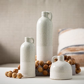 Sullivans Distressed Two-Toned Ceramic Jug Set of 3