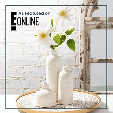 Sullivans Distressed Two-Toned Ceramic Jug Set of 3