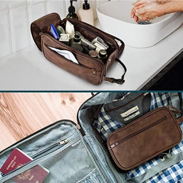 PAVILIA Men's Travel Toiletry Bag - Water-Resistant & Stylish