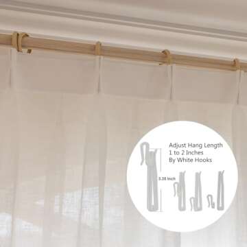 Artdix White Sheer Curtains 84 Inches Long 2 Panels Set, Timeless Pinch Pleat Linen Privacy Semi Solid Sheer Window Curtains, 2 Panels, 42 x 84 Inches, White