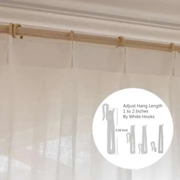 Artdix White Sheer Curtains 84 Inches Long 2 Panels Set, Timeless Pinch Pleat Linen Privacy Semi Solid Sheer Window Curtains, 2 Panels, 42 x 84 Inches, White
