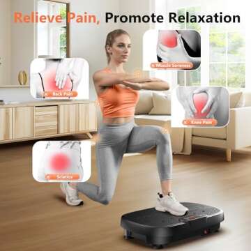 FEIERDUN Vibration Plate, Whole Body Vibration Plate Exercise Machine for Lymphatic Drainage, Power ...