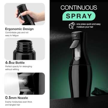 Hommtina Detangling Brush Set for Smooth Hair