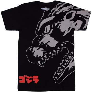Ripple Junction Godzilla T-Shirt with Jumbo Graphics - 2XL