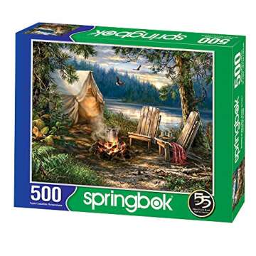 Springbok's 500 Piece Jigsaw Puzzle Evening at The Lake - Made in USA