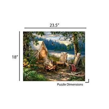 Springbok's 500 Piece Jigsaw Puzzle Evening at The Lake - Made in USA