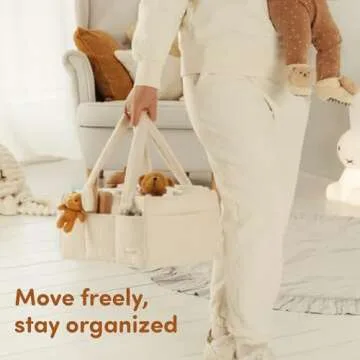 Sweety Fox Portable Plush Sherpa Diaper Caddy