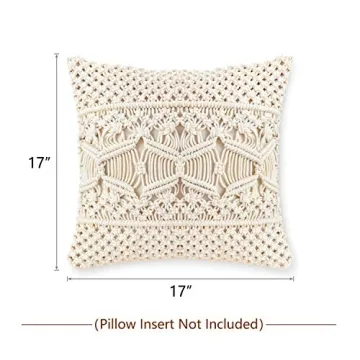 Mkono Macrame Throw Pillow Cover Decorative Cushion Set