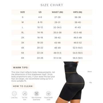 SHAPELLX Shapewear Shorts Body Shaper Tummy Control High Waisted Body Shaper Shorts Shapewear for Women Tummy Control Slip Butt Lifting Higher Power (Black, Large)