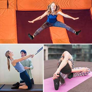 unenow Unisex Non Slip Socks with Grips Cushion for Yoga Pilates Barre Home & Hospital