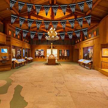 5 Pack Western Cowboy Party Decorations Bandana Pennant Banner Black Pennant Flags Wild West Party Accessory for Adult Birthday Country Western Party Decor, 7.4 x 10.8 Inch