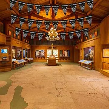 5 Pack Western Cowboy Party Decorations Bandana Pennant Banner Black Pennant Flags Wild West Party Accessory for Adult Birthday Country Western Party Decor, 7.4 x 10.8 Inch