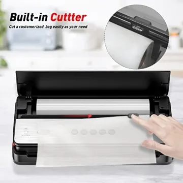 Bonsenkitchen Vacuum Sealer with Built-in Cutter and Starter Kit