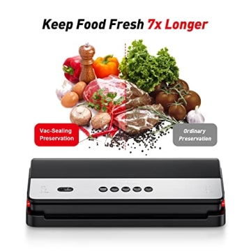 Bonsenkitchen Vacuum Sealer with Built-in Cutter and Starter Kit