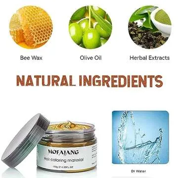 Asocrew Gold Temporary Hair Wax Color Spray for All Ages