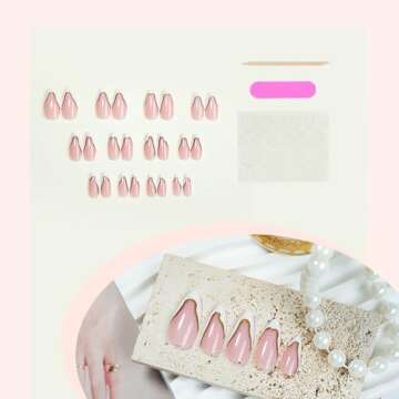 French Tip Press on Nails - Charming 24 Pcs for Ladies