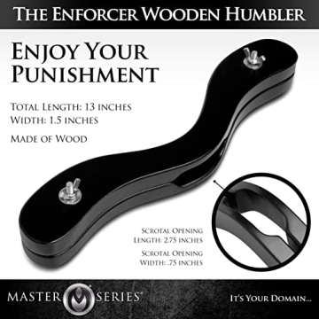 Master Series The Enforcer Black Wooden BDSM Humbler (ad737)