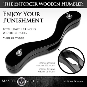 Master Series The Enforcer Black Wooden BDSM Humbler (ad737)
