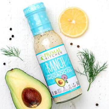 Primal Kitchen Ranch Dressing & Marinade, Made with Avocado Oil and Cage-Free Eggs, 8 Fluid Ounces, Pack of 2