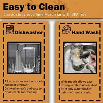 Cold Brew Coffee Maker Pitcher - 64oz Iced Coffee Maker with Stainless Steel Mixing Spoon & Super Dense Filter 3 Steps Finish, Classic BPA Free Sturdy Mason jar Pitcher with Gray Lid Easy to Clean