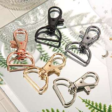 35 Pieces Swivel Clasps for Keychains and Crafting