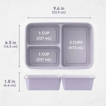 Bentgo 3-Compartment BPA-Free Containers - 20-Piece Set