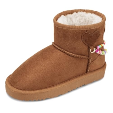 Stylish Stelle Girls Faux Fur Snow Boots for Winter Fun with DIY Charm Accessories