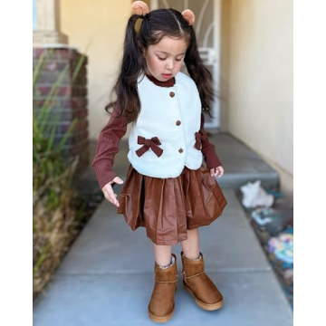Stelle Girls Faux Fur Winter Snow Boots with DIY Charm