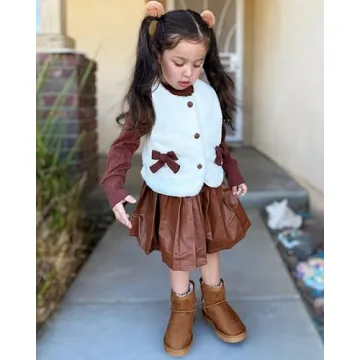 Stelle Girls Faux Fur Winter Snow Boots with DIY Charm