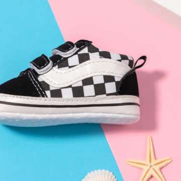 Sonsage Baby Boys Girls Canvas Sneaker Non-Slip Breathable Prewalker Crib Shoes Toddler First Walker Shoes for 0-18 Months