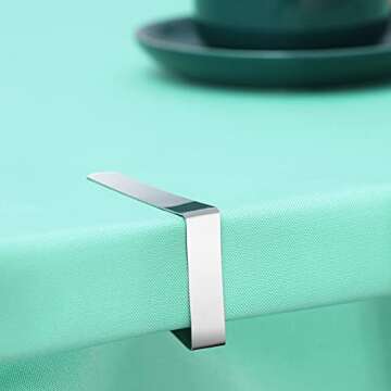 12 Pack Tablecloth Clips - Heavy Duty Picnic Table Clips, Stainless Steel Table Cloth Cover Clamps, Table Cloth Holders Ideal for Restaurant Picnics Marquees Weddings Graduation Party