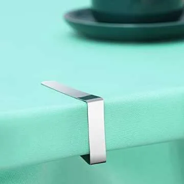 12 Pack Tablecloth Clips - Heavy Duty Picnic Table Clips, Stainless Steel Table Cloth Cover Clamps, Table Cloth Holders Ideal for Restaurant Picnics Marquees Weddings Graduation Party