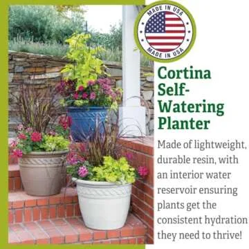 Cortina Self-Watering Planter - 20" Diameter Durable Design