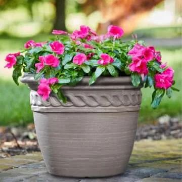 Cortina Self-Watering Planter - 20" Diameter Durable Design
