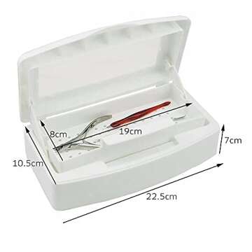 Nail Clean Tool Box Plastic Beauty Art Implement Tray for Manicure Tweezers