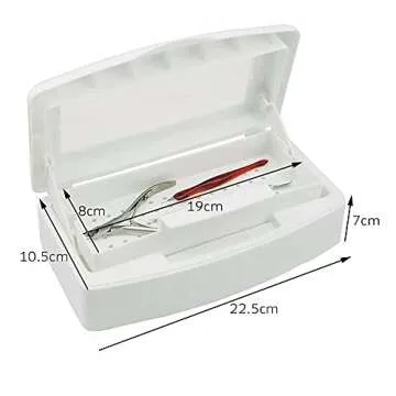 Nail Clean Tool Box Plastic Beauty Art Implement Tray for Manicure Tweezers